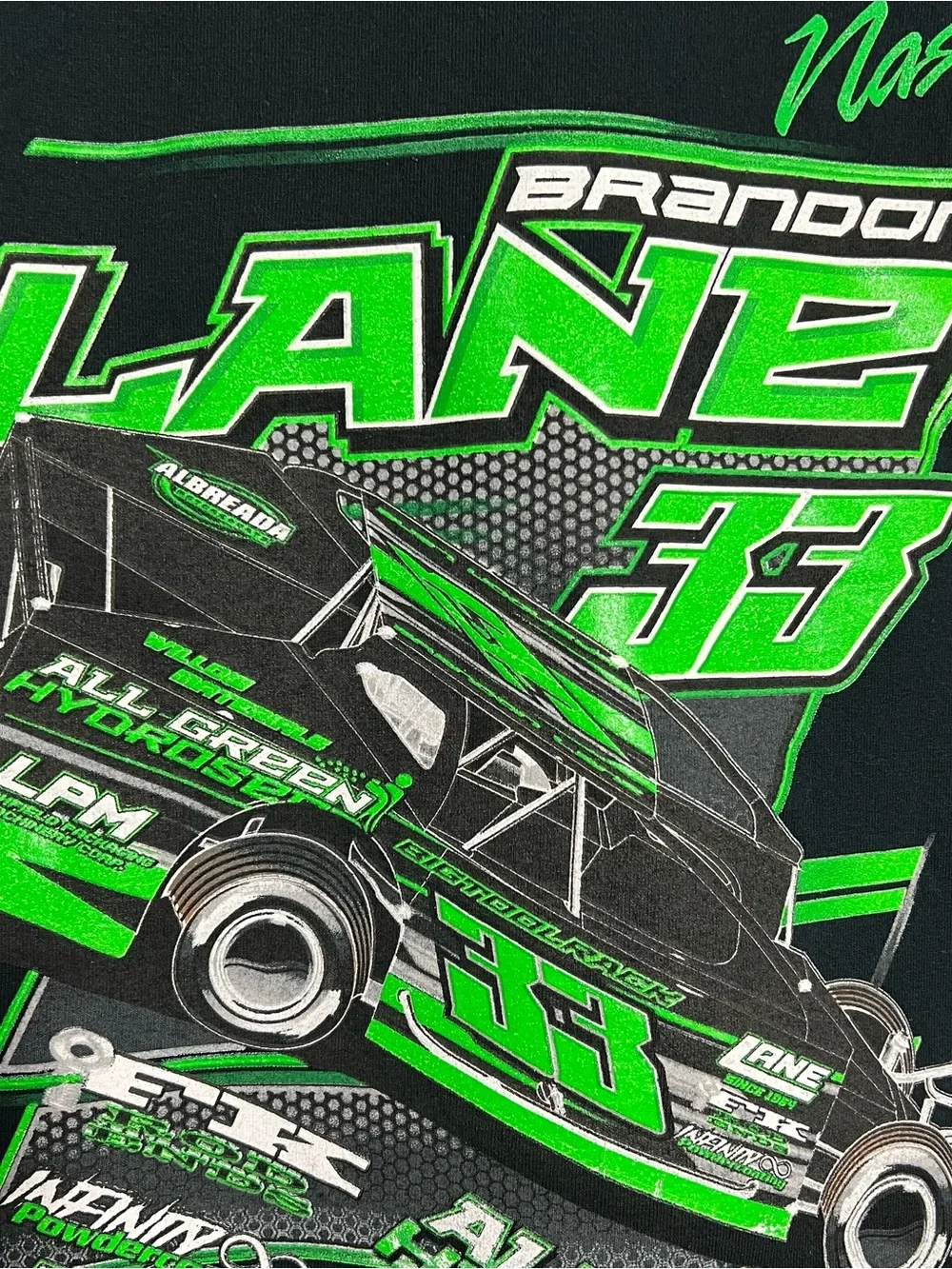 Nasstoys Brandon Lane Racing New York Black Green T-Shirt Men’s Large